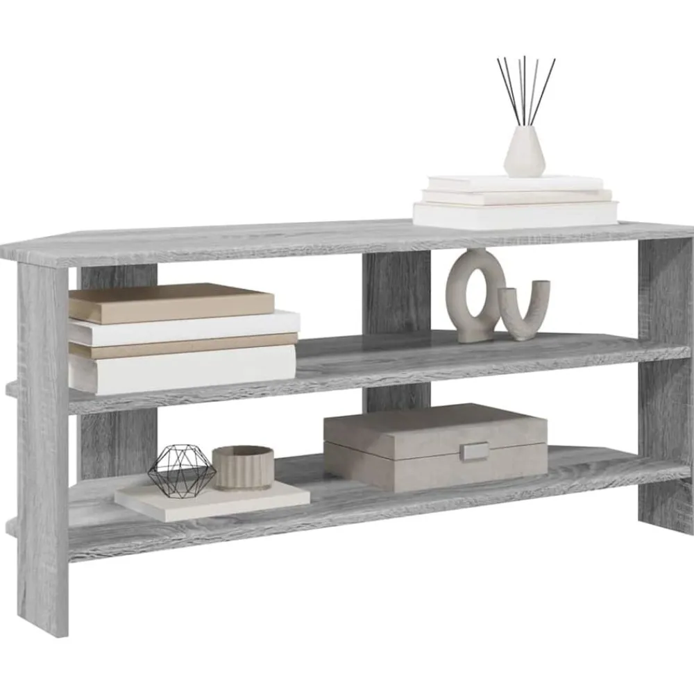 Meubles Tv-vidaXL MeubleTVd'Angle Gris Sonoma 102x40,5x45cm Bois d'ingénierie Sonoma gris