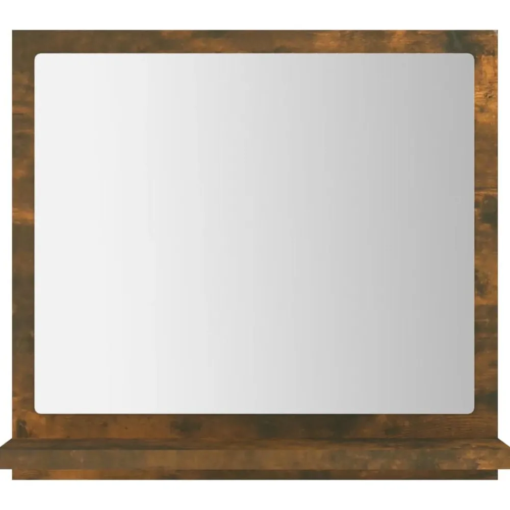 vidaXL Miroir de bain Chêne fumé 40x10,5x37 cm Bois d'ingénierie