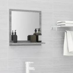 Armoires & Meubles De Rangement-vidaXL Miroir de bain 40x10,5x37 cm Bois d'ingénierie Sonoma gris
