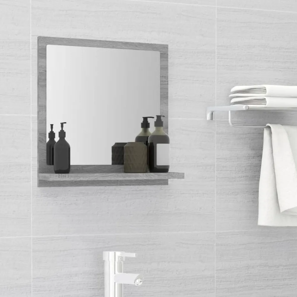 Armoires & Meubles De Rangement-vidaXL Miroir de bain 40x10,5x37 cm Bois d'ingénierie Sonoma gris