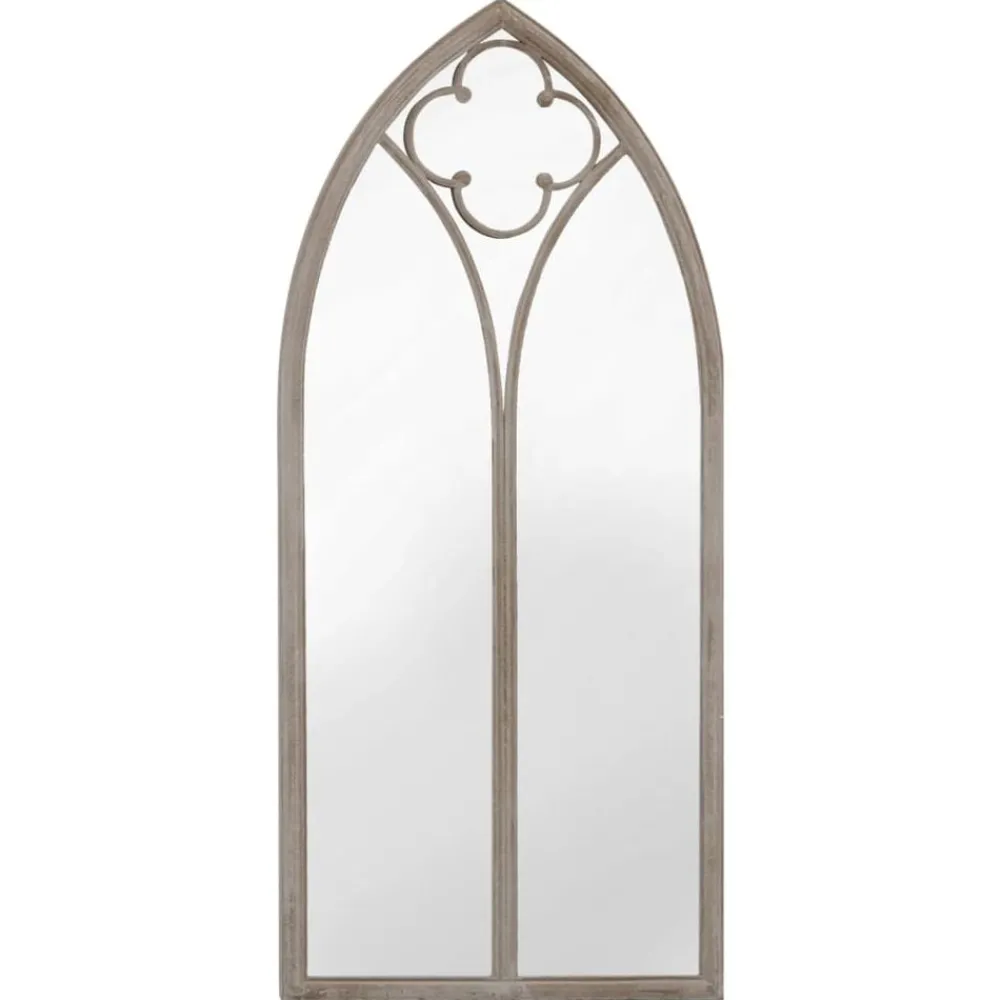 vidaXL Miroir de jardin Sable 100x45cm Fer pour utilisation extérieure