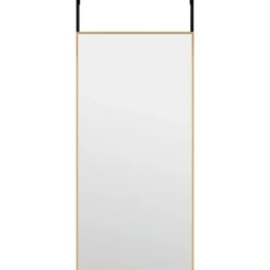 Décorations-vidaXL Miroir de porte 30x60 cm Verre et aluminium Doré
