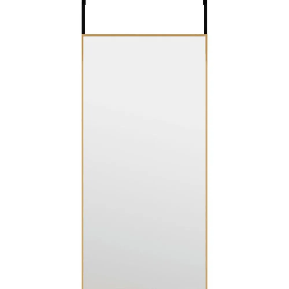 Décorations-vidaXL Miroir de porte 30x60 cm Verre et aluminium Doré