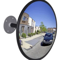 vidaXL Miroir de trafic convexe Acrylique Noir 30 cm Intérieur
