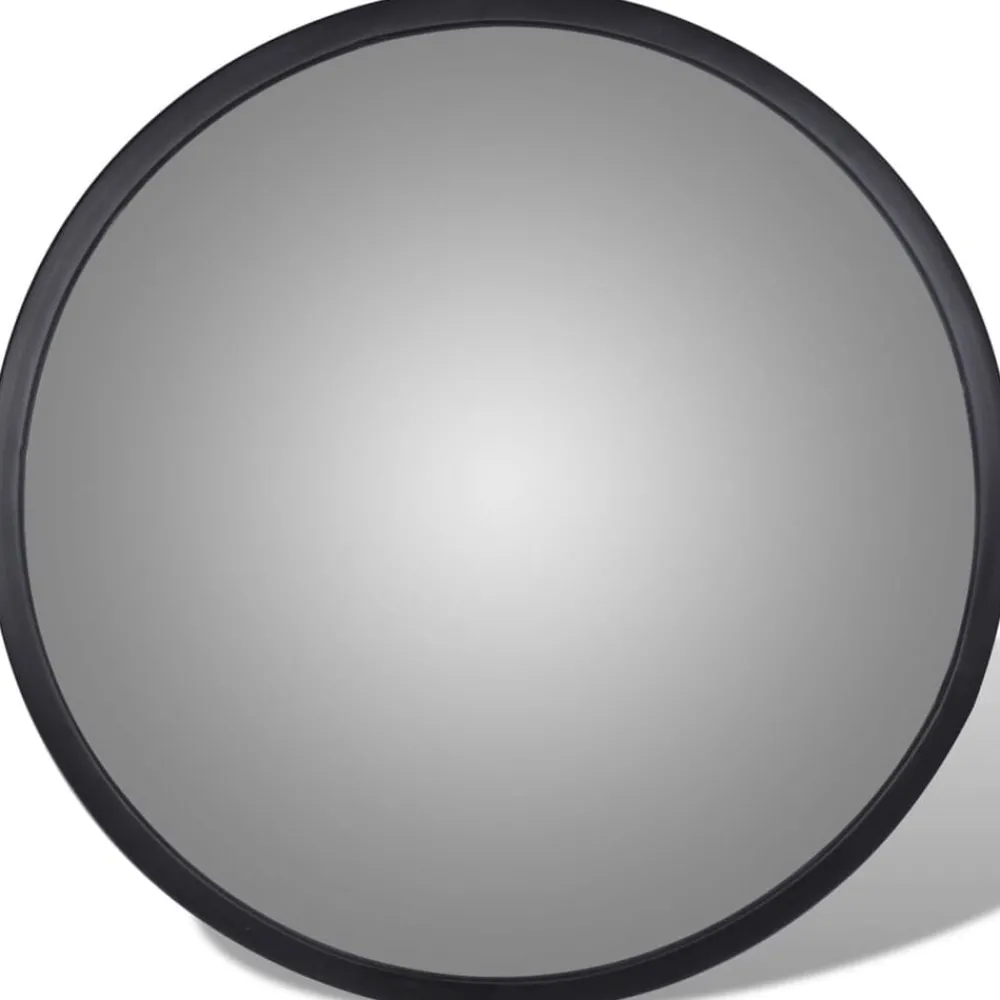 vidaXL Miroir de trafic convexe Acrylique Noir 30 cm Intérieur
