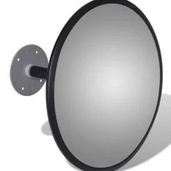 vidaXL Miroir de trafic convexe Acrylique Noir 30 cm Intérieur