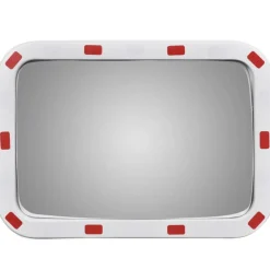 Signalétique-vidaXL Miroir de trafic convexe rectangulaire 40x60cm avec réflecteurs