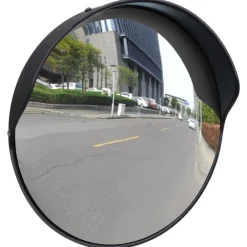 Signalétique-vidaXL Miroir de trafic convexe d'extérieur Plastique PC 30 cm Noir