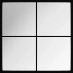 vidaXL Miroir mural Noir 40x40 cm métal