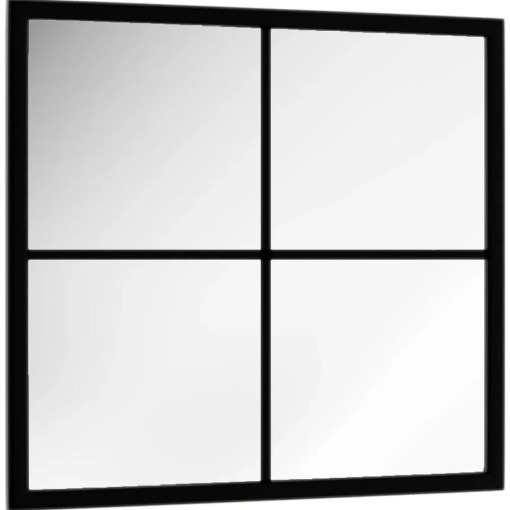vidaXL Miroir mural Noir 40x40 cm métal