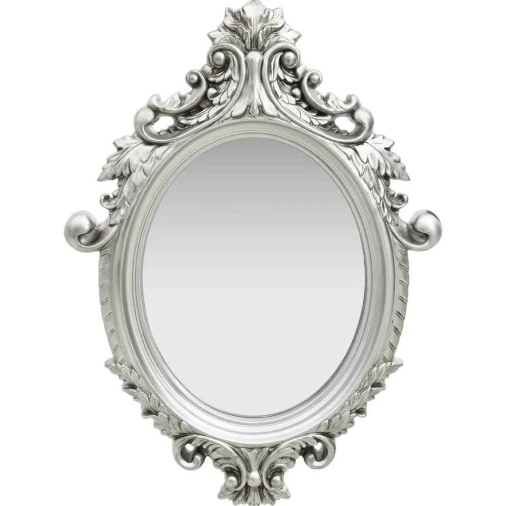 Décorations-vidaXL Miroir mural style château 56x76 cm é Argent