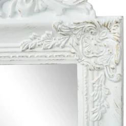 Décorations-vidaXL Miroir sur pied Style baroque 160x40 cm Blanc