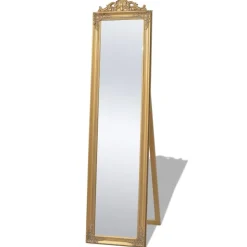 Décorations-vidaXL Miroir sur pied Style baroque 160x40 cm Doré