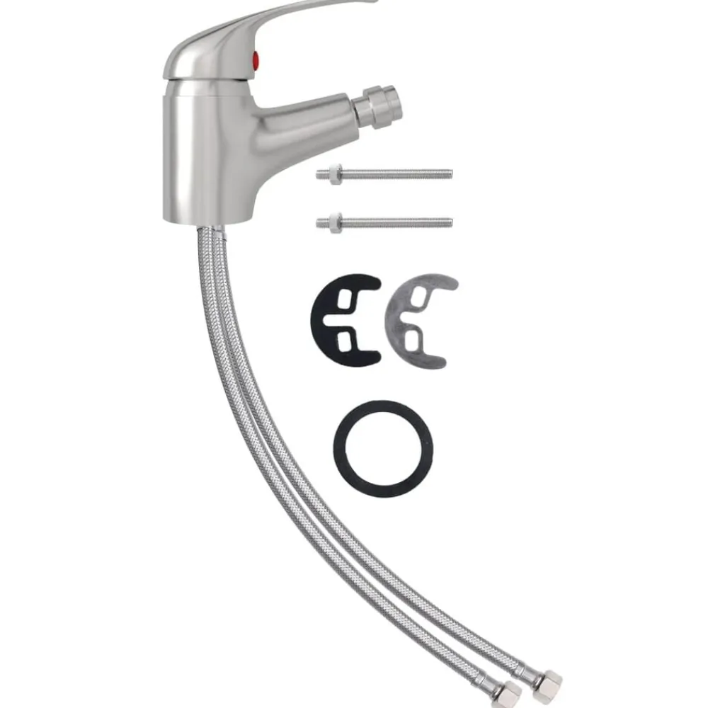 Plomberie-vidaXL Mitigeur de bidet de salle de bain é 13x12 cm Argent