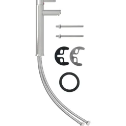 vidaXL Mitigeur de salle de bain Nickel 12x30 cm