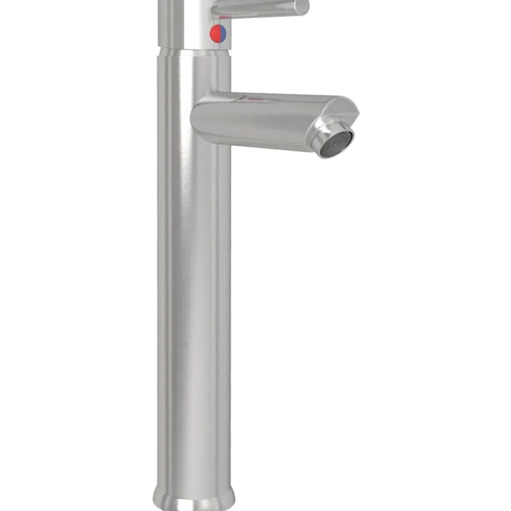 vidaXL Mitigeur de salle de bain Nickel 12x30 cm