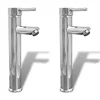 Plomberie-vidaXL Mitigeurs de salle de bain 2 pcs Chrome