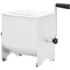 vidaXL Mélangeur de viande manuel avec couvercle Argenté Inox
