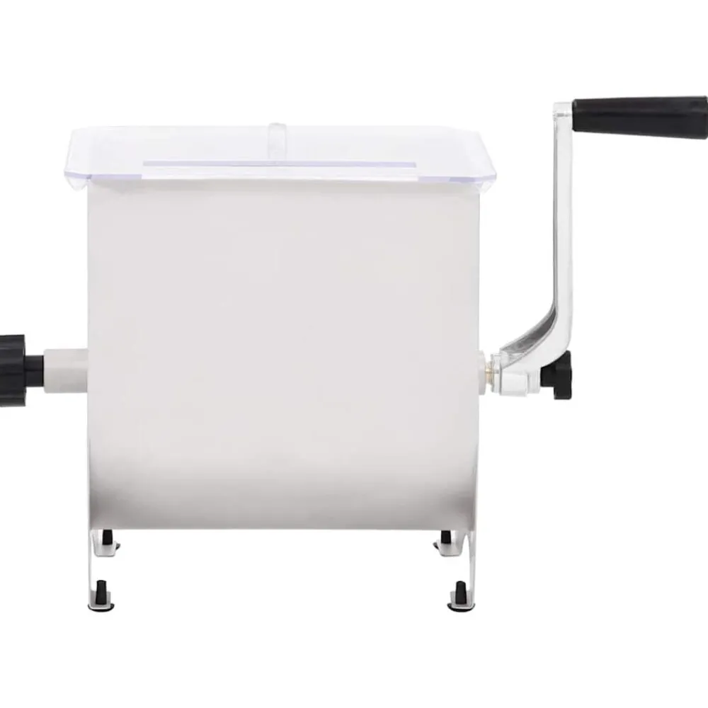 vidaXL Mélangeur de viande manuel avec couvercle Argenté Inox