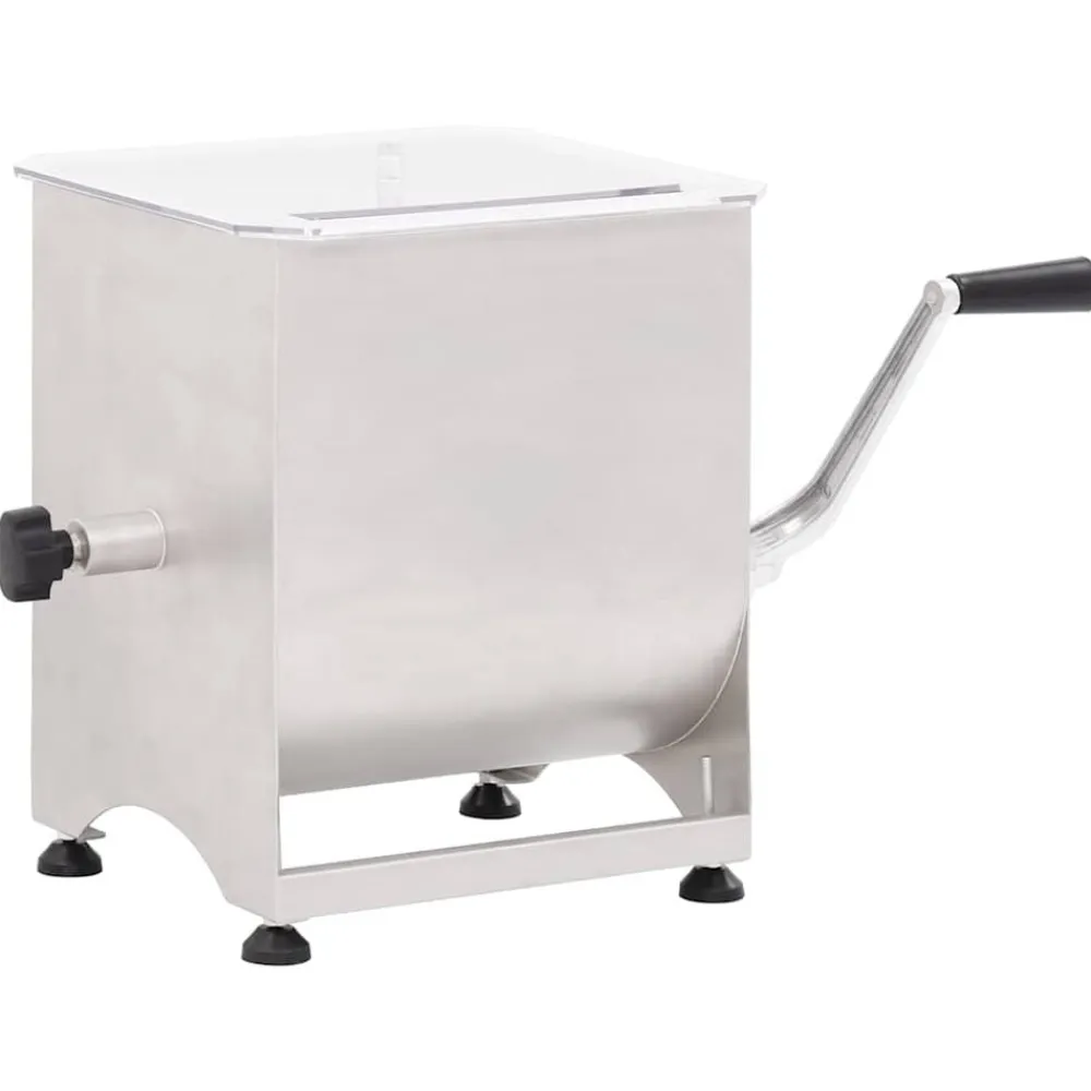 vidaXL Mélangeur de viande avec boîte de vitesse Argenté Inox