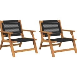 Mobilier De Jardin-vidaXL Mobilier de jardin 2 pcs 67 x 76 x 73 cm Noir