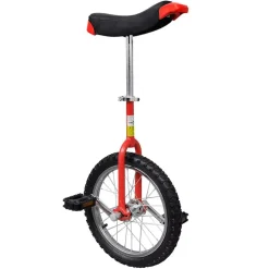 Loisirs De Plein Air-vidaXL Monocycle ajustable 16 pouces Rouge