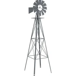 Consommables De Construction-vidaXL Moulin à vent Gris 84 x 68 x 245 cm Fer