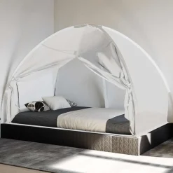 Loisirs De Plein Air-vidaXL Moustiquaire mongole avec portes 220 maille 200x120x130cm Blanc