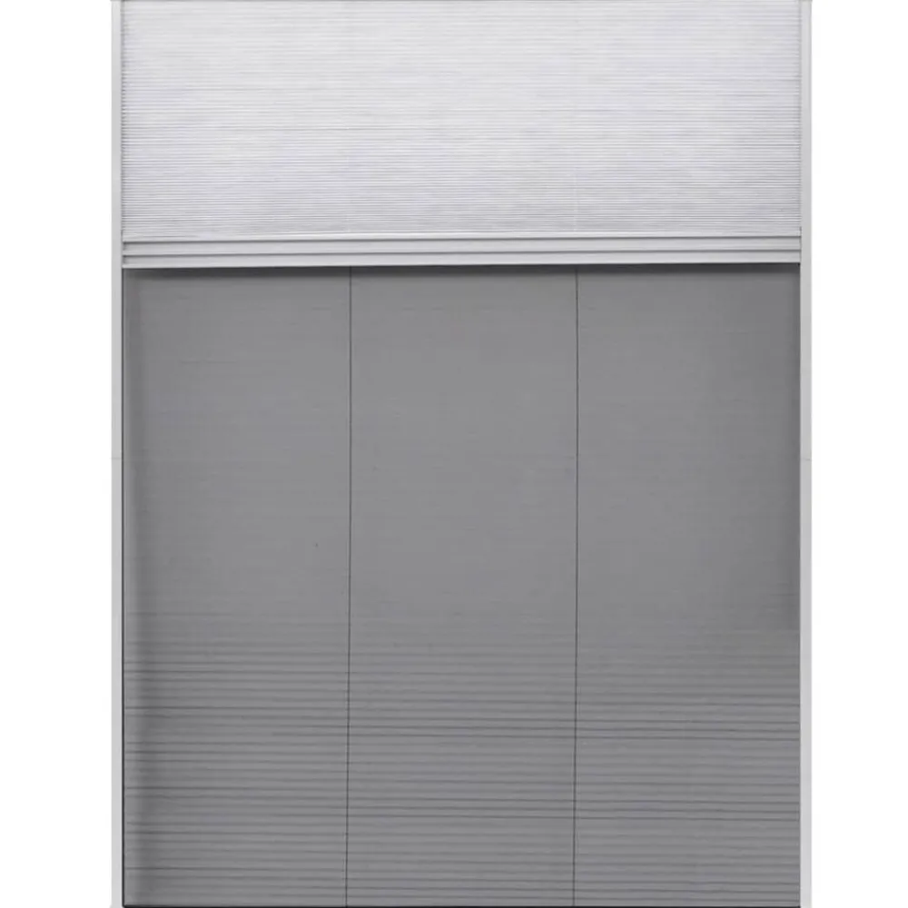 Décorations-vidaXL Moustiquaire plissée pour fenêtre et store Aluminium 60 x 80 cm Blanc