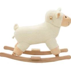 vidaXL Mouton à bascule Peluche 78x34x58 cm Blanc