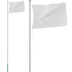 vidaXL Mât de drapeau sectionnel Argenté 6,08 m Aluminium