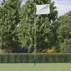 vidaXL Mât de drapeau sectionnel Argenté 6,08 m Aluminium