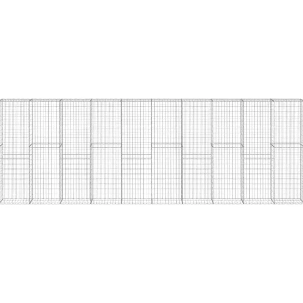 Clôtures & Barrières-vidaXL Mur à gabion avec couvercles Acier galvanisé 600x30x200 cm