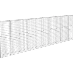 Clôtures & Barrières-vidaXL Mur à gabion avec couvercles Acier galvanisé 600x30x200 cm