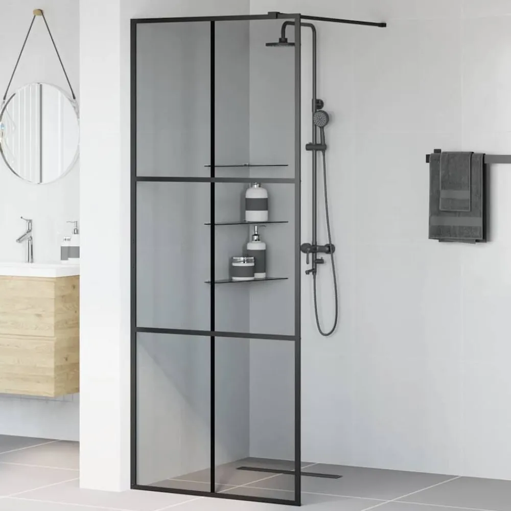 vidaXL Mur de Douche à L'Italienne 80 x 195 cm verre trempé