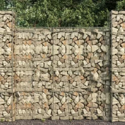 Clôtures & Barrières-vidaXL Mur en gabion avec couvercle Acier galvanisé 600 x 50 x 200 cm