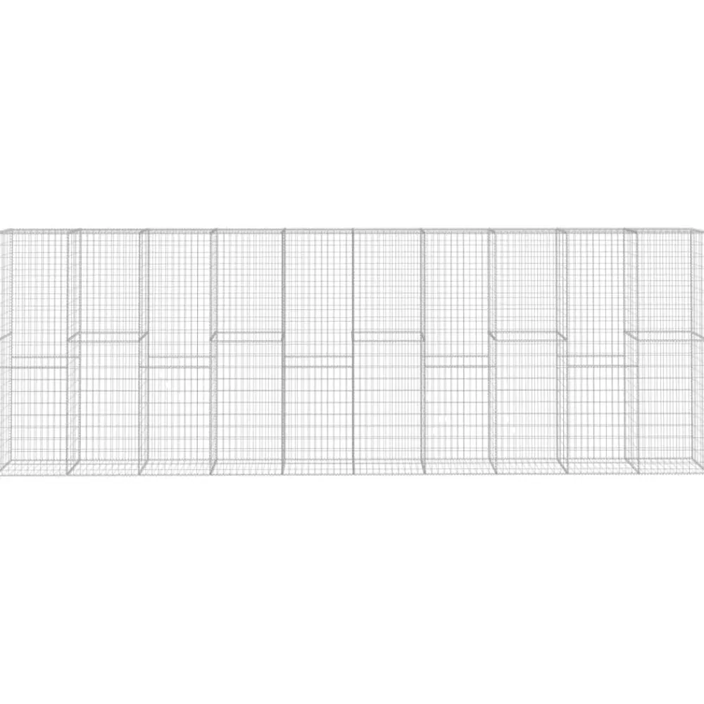 Clôtures & Barrières-vidaXL Mur en gabion avec couvercle Acier galvanisé 600 x 50 x 200 cm