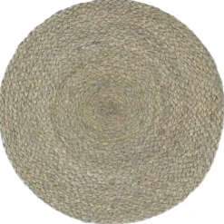 vidaXL Napperons 4 pcs Plain 38 cm Rond Jute