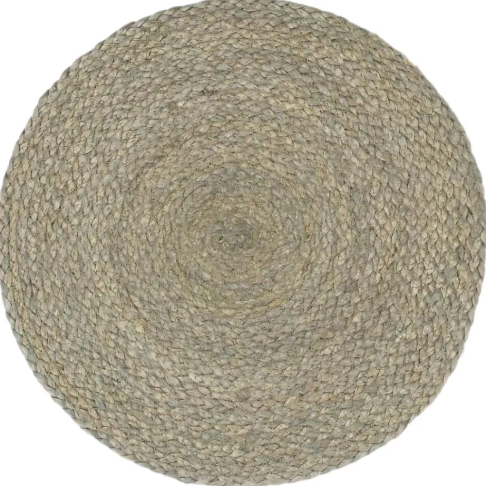 vidaXL Napperons 4 pcs Plain 38 cm Rond Jute