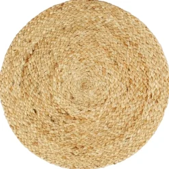 vidaXL Napperons 4 pcs Naturel Plain 38 cm Rond Jute