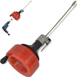 vidaXL Nettoyeur manuel / actionné par perceuse de canalisation 8 m