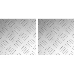 vidaXL Nez de marche Carré 2 pcs Argenté 20 x 20 cm Aluminium