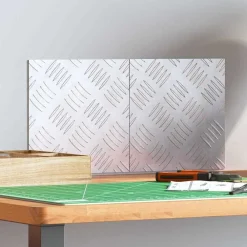 vidaXL Nez de marche Carré 2 pcs Argenté 20 x 20 cm Aluminium