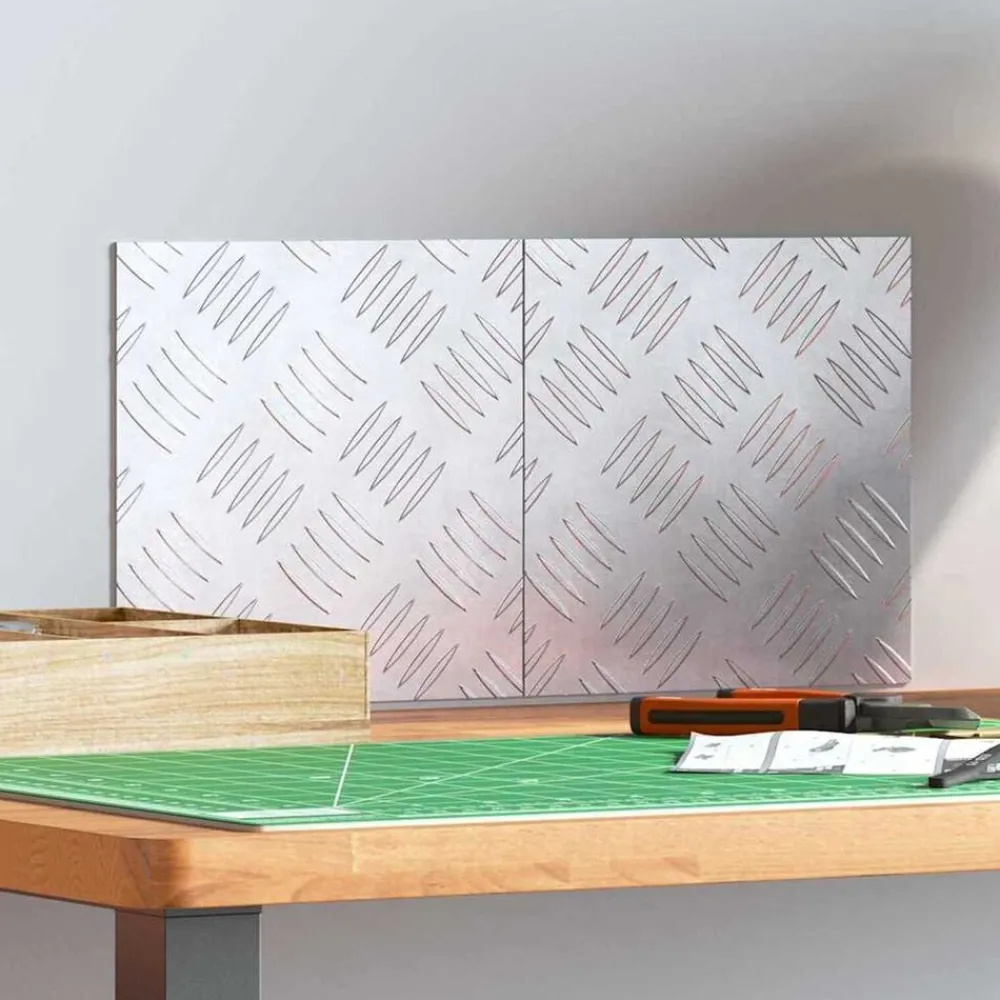 vidaXL Nez de marche Carré 2 pcs Argenté 20 x 20 cm Aluminium