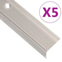 Matériaux De Construction-vidaXL Nez de marche forme en L 5 pcs aluminium 90 cm Champagne