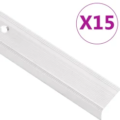 vidaXL Nez de marche forme en L 15 pcs aluminium 90 cm