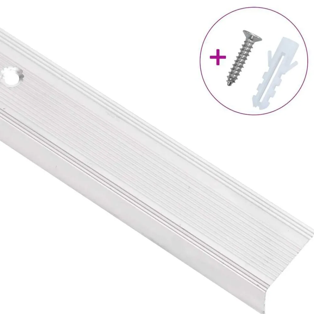 vidaXL Nez de marche forme en L 15 pcs aluminium 90 cm