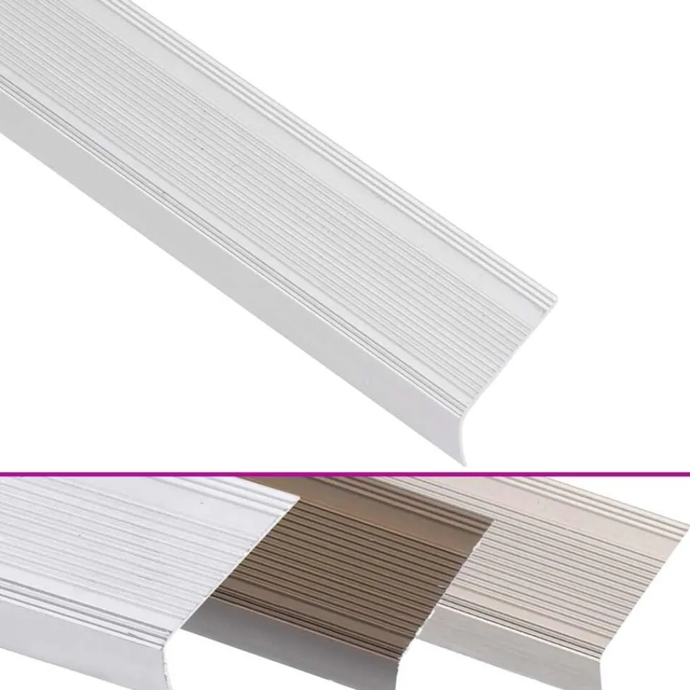 Matériaux De Construction-vidaXL Nez de marche forme en L 15 pcs aluminium 90 cm Argenté