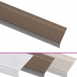 Matériaux De Construction-vidaXL Nez de marche forme en L 5 pcs aluminium 90 cm Marron