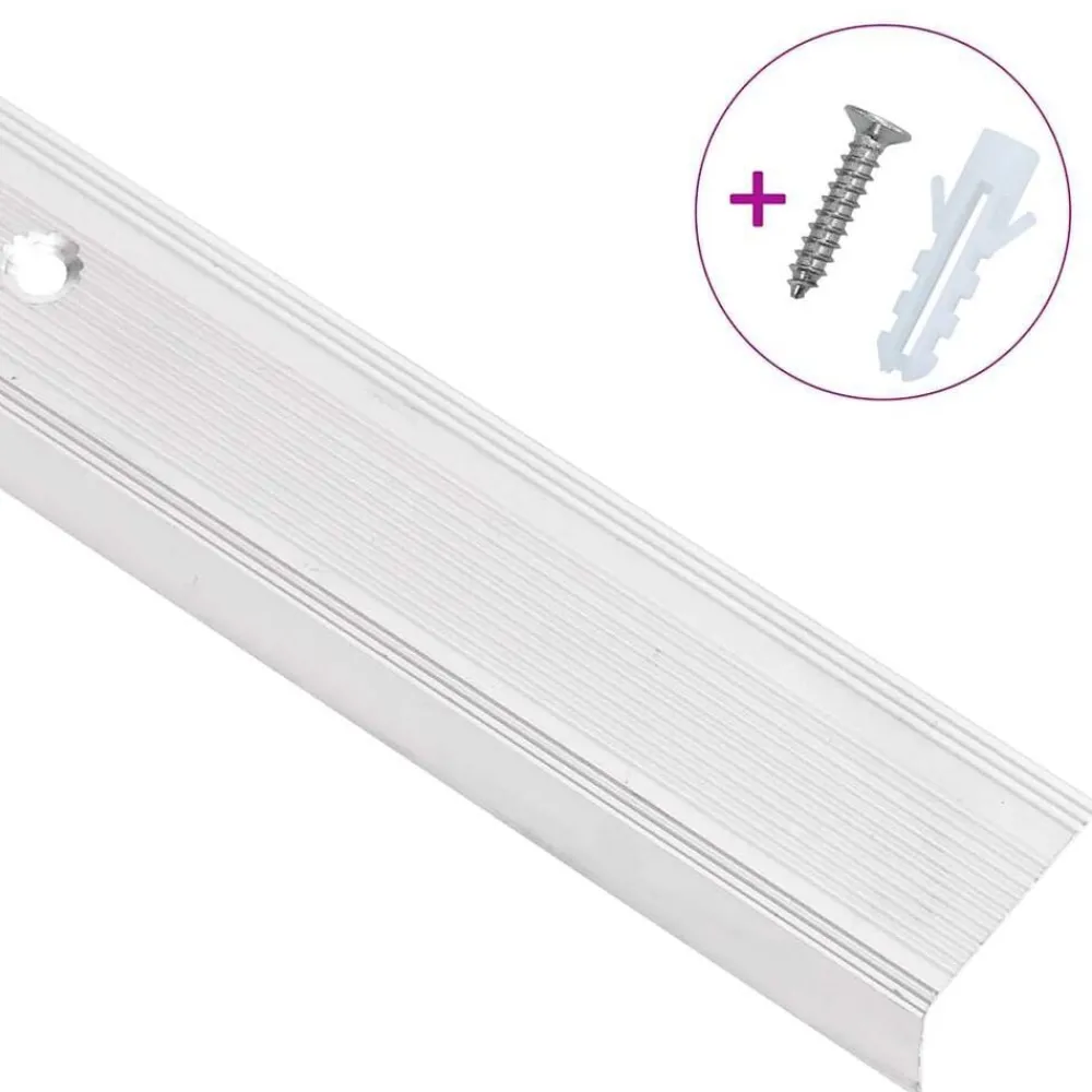 vidaXL Nez de marche forme en L 15 pcs aluminium 90 cm